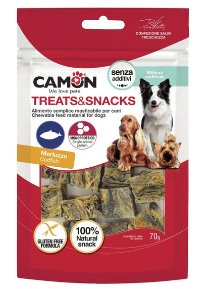 Camon Cubi Di Pelle Di Merluzzo Per Cani 70g 3x3cm