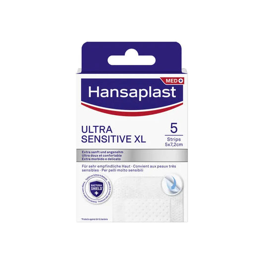 Hansaplast Cerotti Ultra Sensitive XL Morbidi E Delicati Per Pelli Molto Sensibili 5 Pezzi