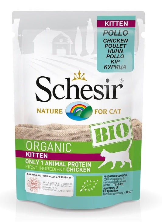 Schesir Organic Bio Paté Al Pollo Per Gattini Bustina 85g