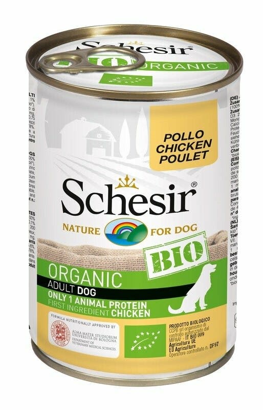 Schesir Organic Bio Paté Al Pollo Per Cani Adulti Lattina 400g