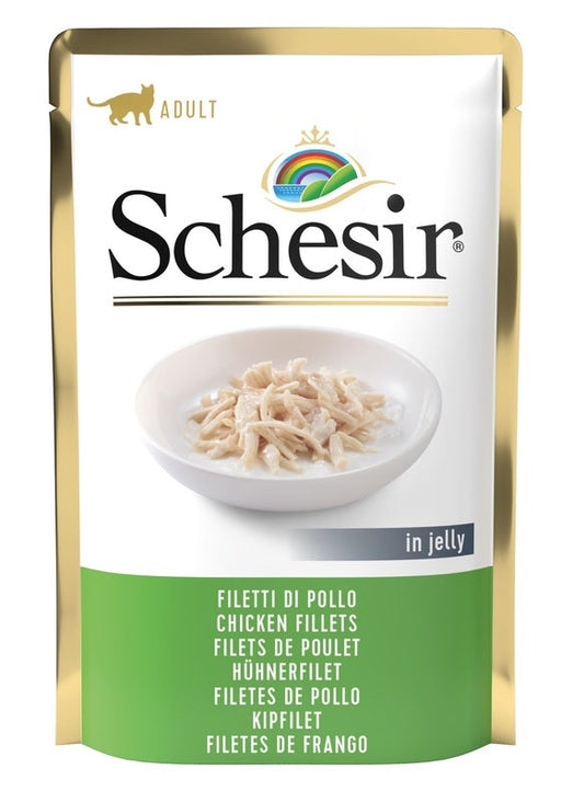 Schesir Filetti Di Pollo In Jelly Cibo Umido Gatti Adulti Bustina 85g