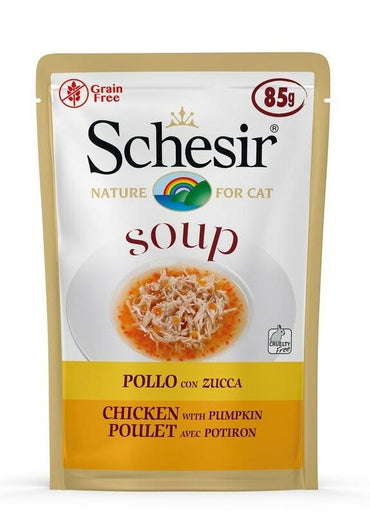 Schesir Soup Pollo Con Zucca Cibo Umido Gatti Adulti Bustina 85g