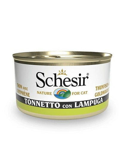 Schesir Tonnetto Con Lampuga Cibo Umido Gatti Adulti Lattina 85g