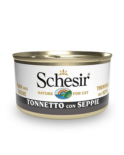 Schesir Tonnetto Con Seppie Cibo Umido Gatti Adulti Lattina 85g