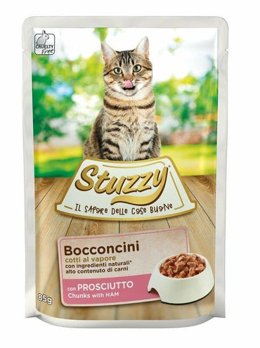 Stuzzy Bocconcini Con Prosciutto Cibo Umido Gatti Adulti Bustina 85g