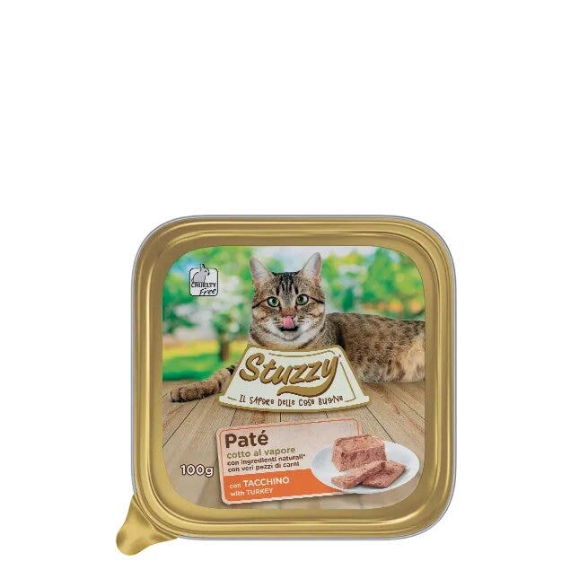 Stuzzy Paté Classico con Tacchino per Gatti Adulti Vaschetta 100g