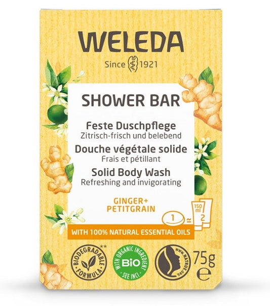 Weleda Shower Bar Saponetta Bagno Doccia Allo Zenzero E Petitgrain 75g