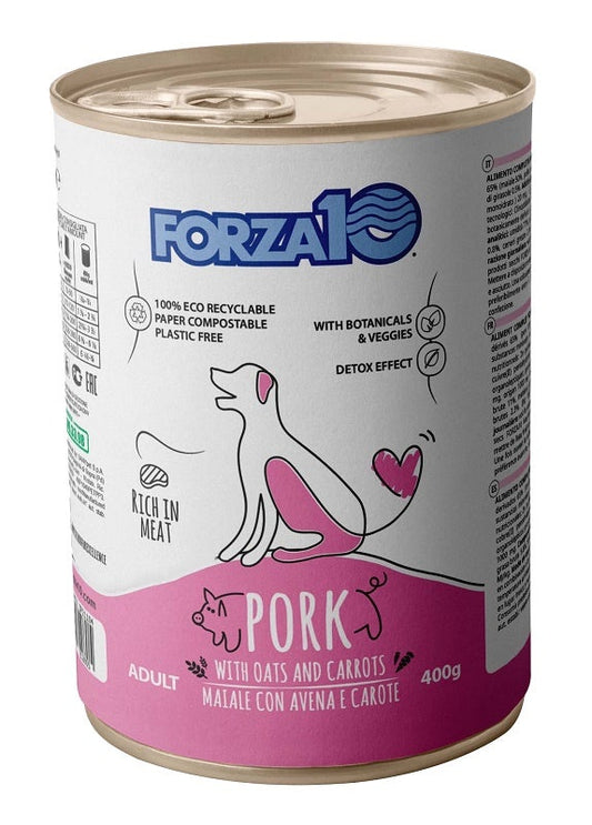 Forza10 Adult Maintenance Cibo Umido Con Maiale/Avena/Carote Cani Adulti Barattolo 400g