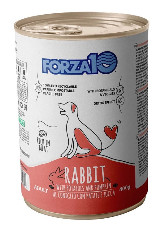Forza10 Adult Maintenance Cibo Umido Al Coniglio/Patate/Zucca Cani Adulti Barattolo 400g