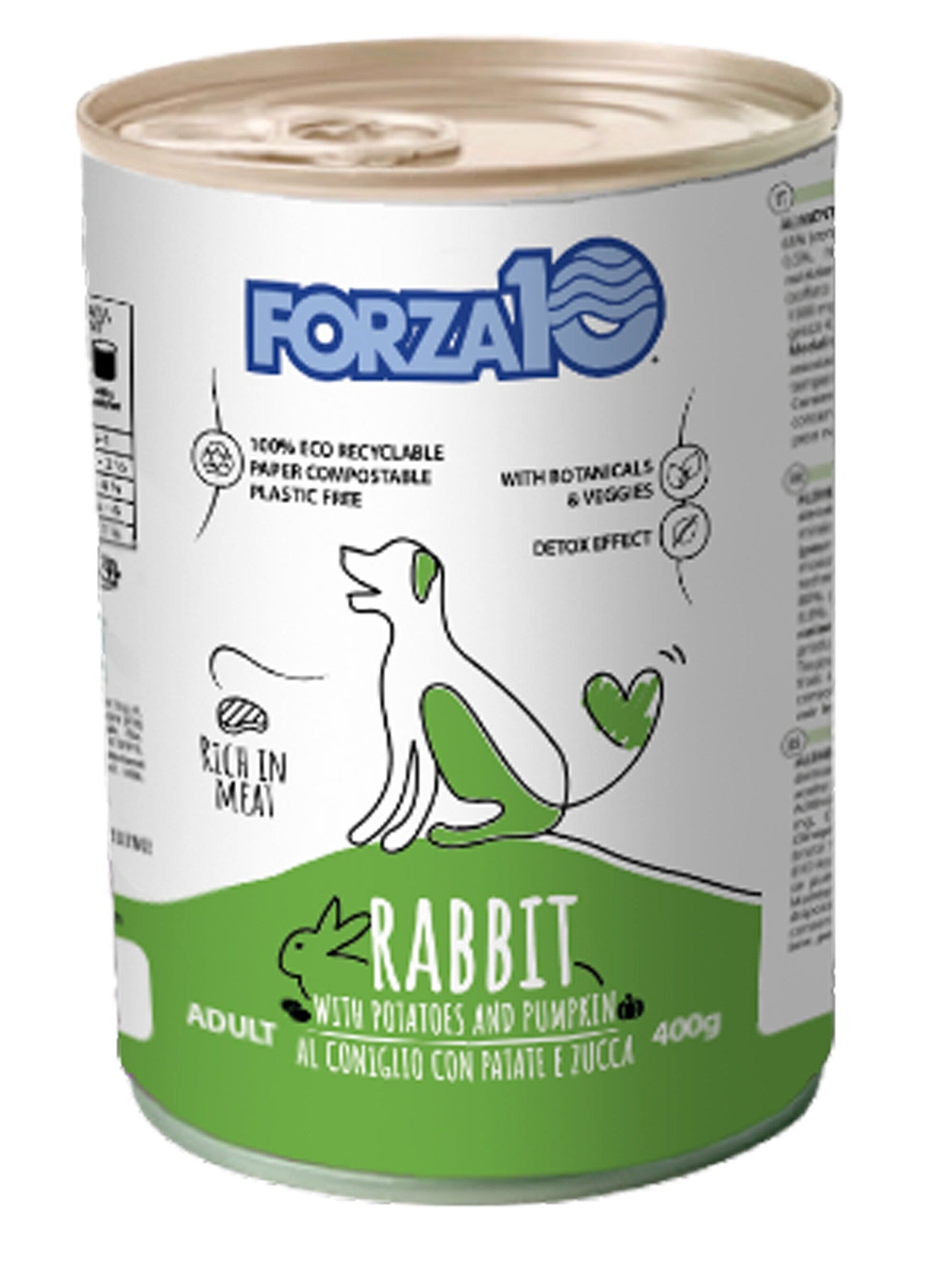 Forza10 Adult Maintenance Cibo Umido Al Coniglio/Patate/Zucca Cani Adulti Barattolo 400g
