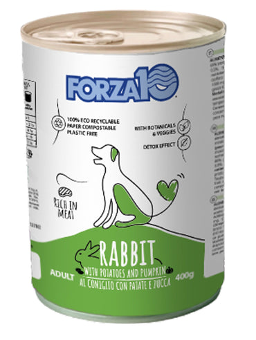 Forza10 Adult Maintenance Cibo Umido Al Coniglio/Patate/Zucca Cani Adulti Barattolo 400g