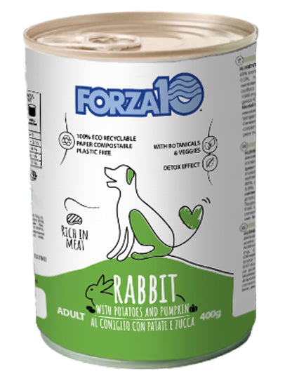 Forza10 Adult Maintenance Cibo Umido Al Coniglio/Patate/Zucca Cani Adulti Barattolo 400g