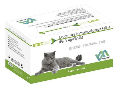 VetMotive Start Test Leucemia e Immunodeficienza Felina (FeLV Ag / FIV Ab) 10 Kit Test