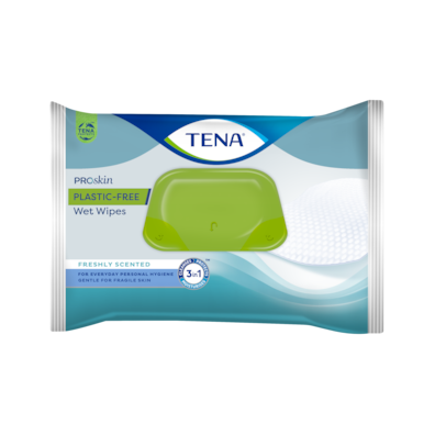 TENA WET WIPES PLASTIC FREE48P