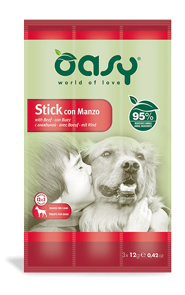 Oasy Snack Con Manzo Per Cani 3 Sticks