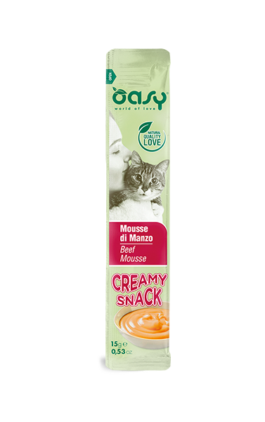 Oasy Snack Cat Creamy Manzo 4 x 15g