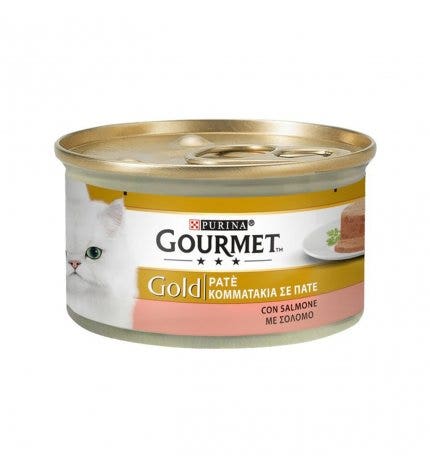 Purina Gourmet Gold Paté Con Salmone Per Gatti Lattina 85g