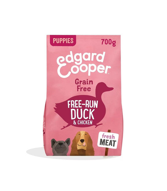 Edgard & Cooper Puppy Anatra E Pollo Allevati A Terra Senza Cereali Crocchette per Cani 700g