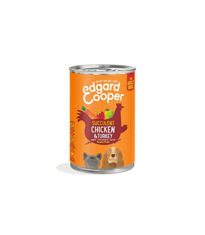 Edgard & Cooper Adult Pollo E Tacchino Senza Cereali Cibo Umido per Cani  400g