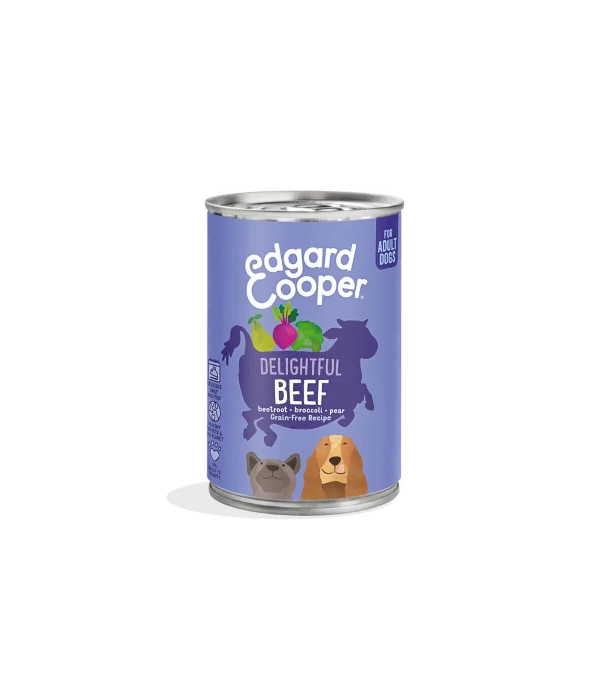 Edgard & Cooper Adult Manzo Senza Cereali Cibo Umido per Cani 400g