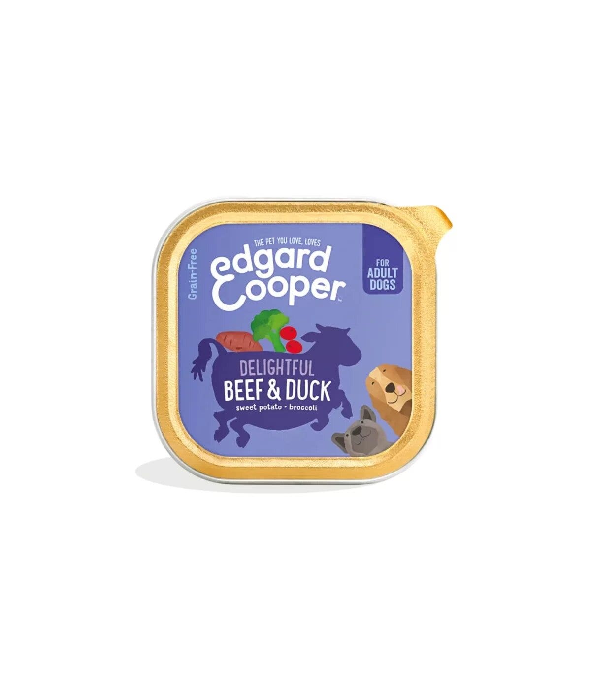 Edgard & Cooper Adult Manzo E Anatra Senza Cereali Cibo Umido per Cani 150g
