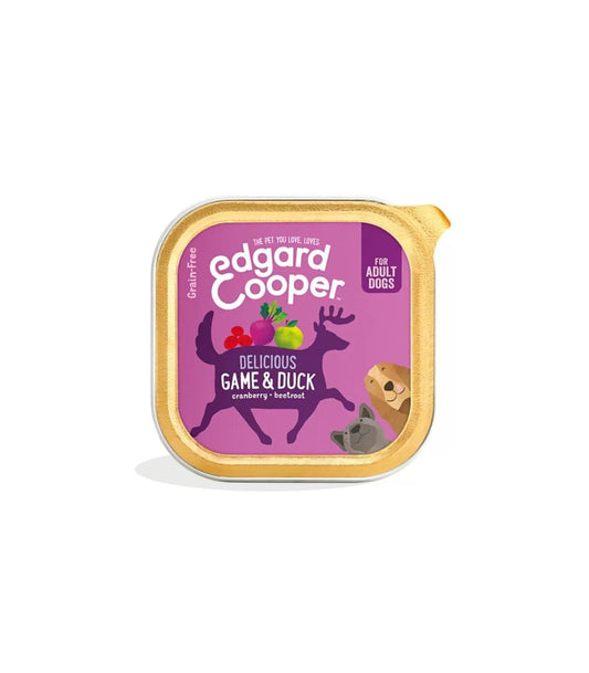 Edgard & Cooper Adult Selvaggina E Anatra Senza Cereali Cibo Umido per Cani 150g