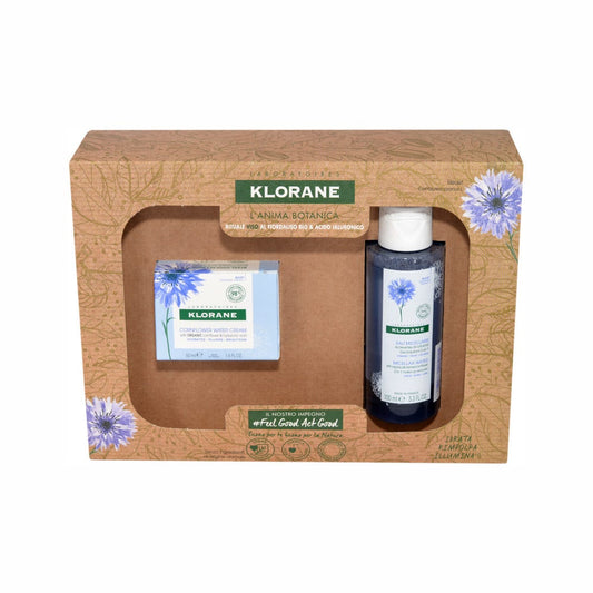 Klorane Cofanetto Rituale Viso Fiordaliso BIO E Acido Ialuronico Crema 50ml + Acqua Micellare 100ml
