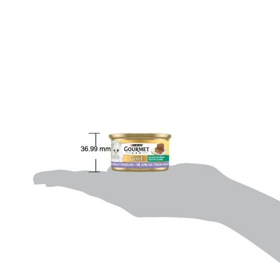 Purina Gourmet Gold Mousse Con Agnello E Fagiolini Per Gatti Lattina 85g