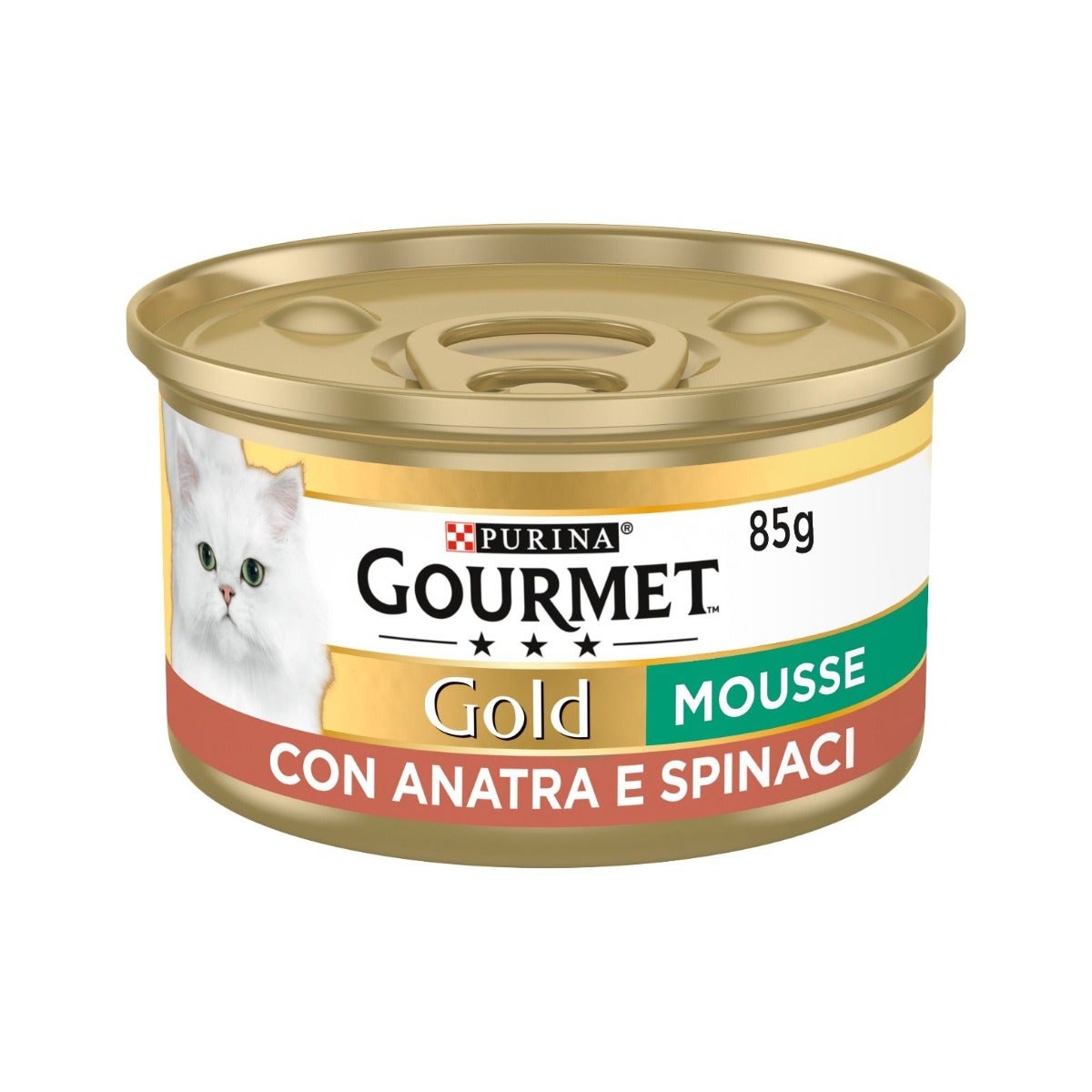 Purina Gourmet Gold Mousse Con Anatra E Spinaci Per Gatti Lattina 85g