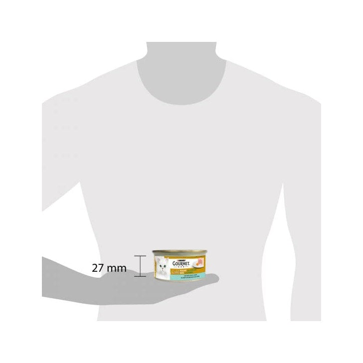 Purina Gourmet Gold Mousse Con Merluzzo E Carote Per Gatti Lattina 85g