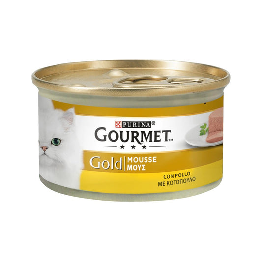 Purina Gourmet Gold Mousse Con Pollo Per Gatti Lattina 85g