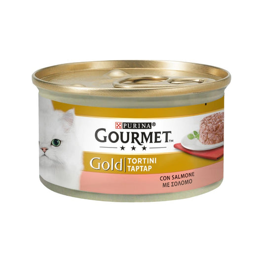 Purina Gourmet Gold Tortini Con Salmone Per Gatti Lattina 85g