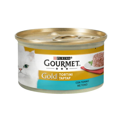 Purina Gourmet Gold Tortini Con Tonno Per Gatti Lattina 85g