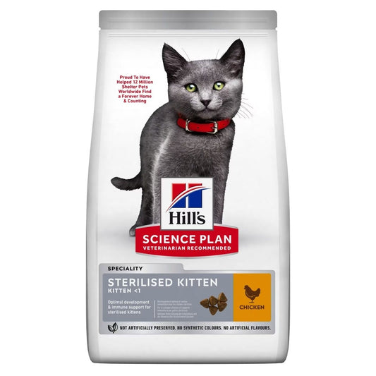 Hill's Science Plan Sterilised Kitten Cibo Secco Con Pollo Per Gattini Sterilizzati Sacco 300g