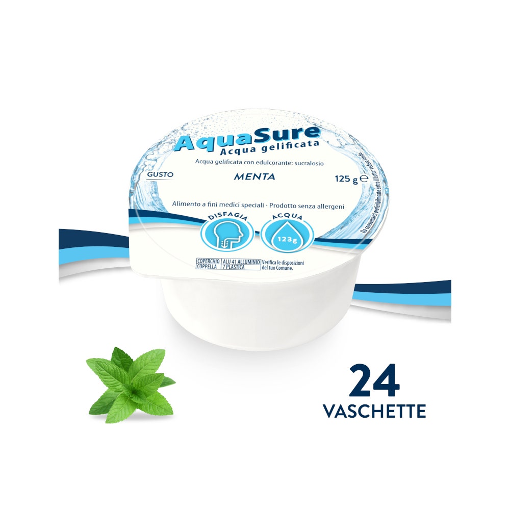 Aquasure Acqua Gelificata Menta 24 Pezzi
