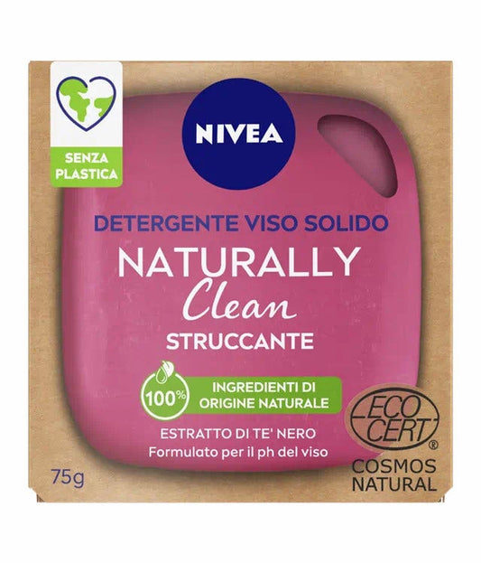 Nivea Naturally Clean Detergente Viso Solido Struccante 75g