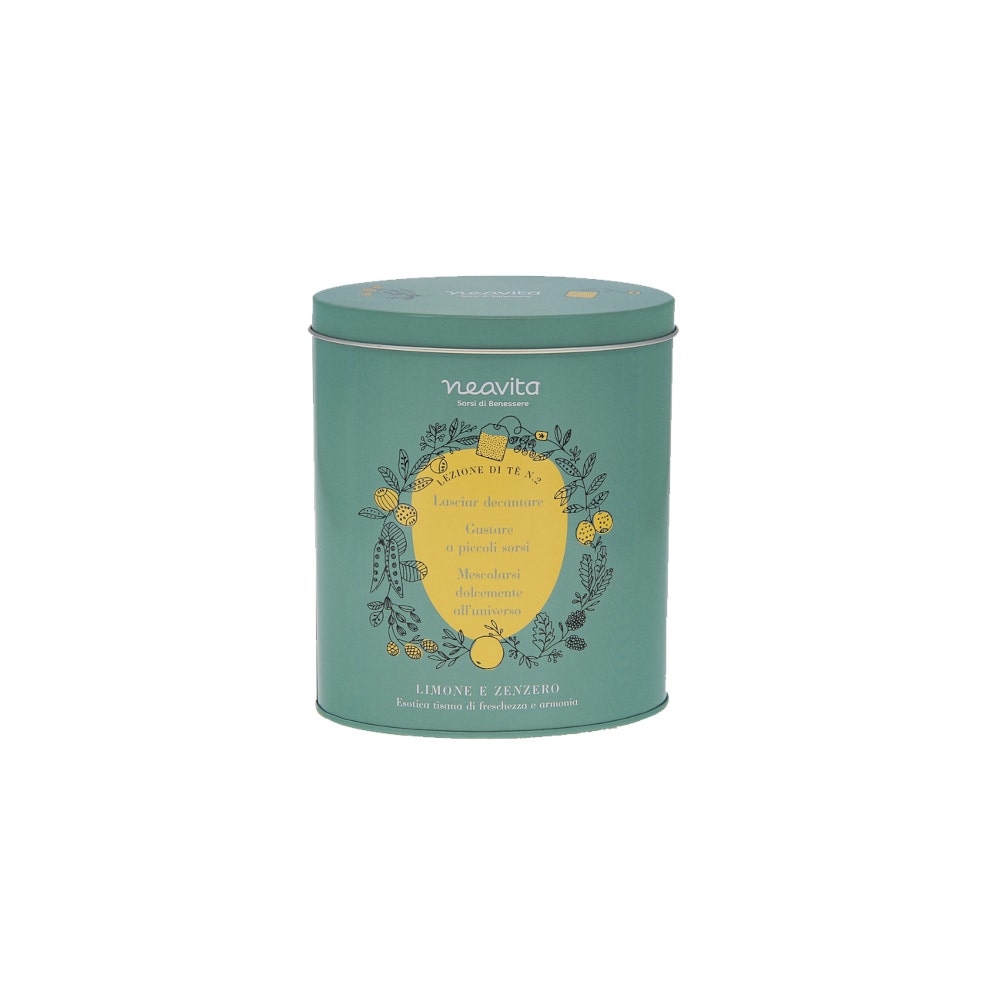 Neavita Lezioni Di TÈ Oval Tin TÈ Verde Tisana Limone Zenzero Filtroscrigno 12x3g