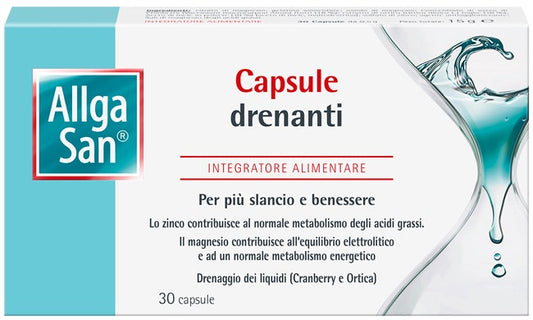 AllgaSan Integratore Drenante Per Metabolismo Dei Grassi 30 Capsule