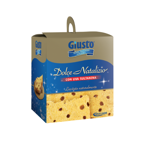 GIUSTO SENZA ZUCCHERO PANETTONE CON UVETTA 600 GRAMMI