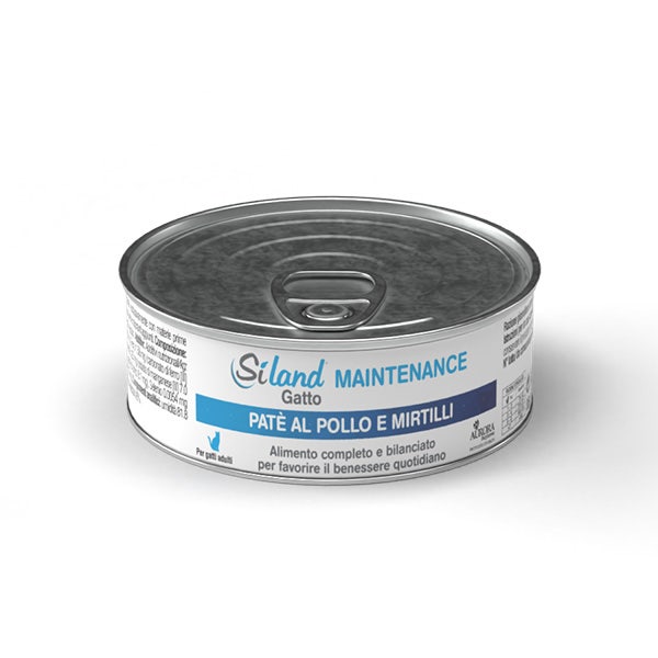 Siland Maintenance Cibo Umido Patè Pollo/Mirtilli Gatti Adulti 85g