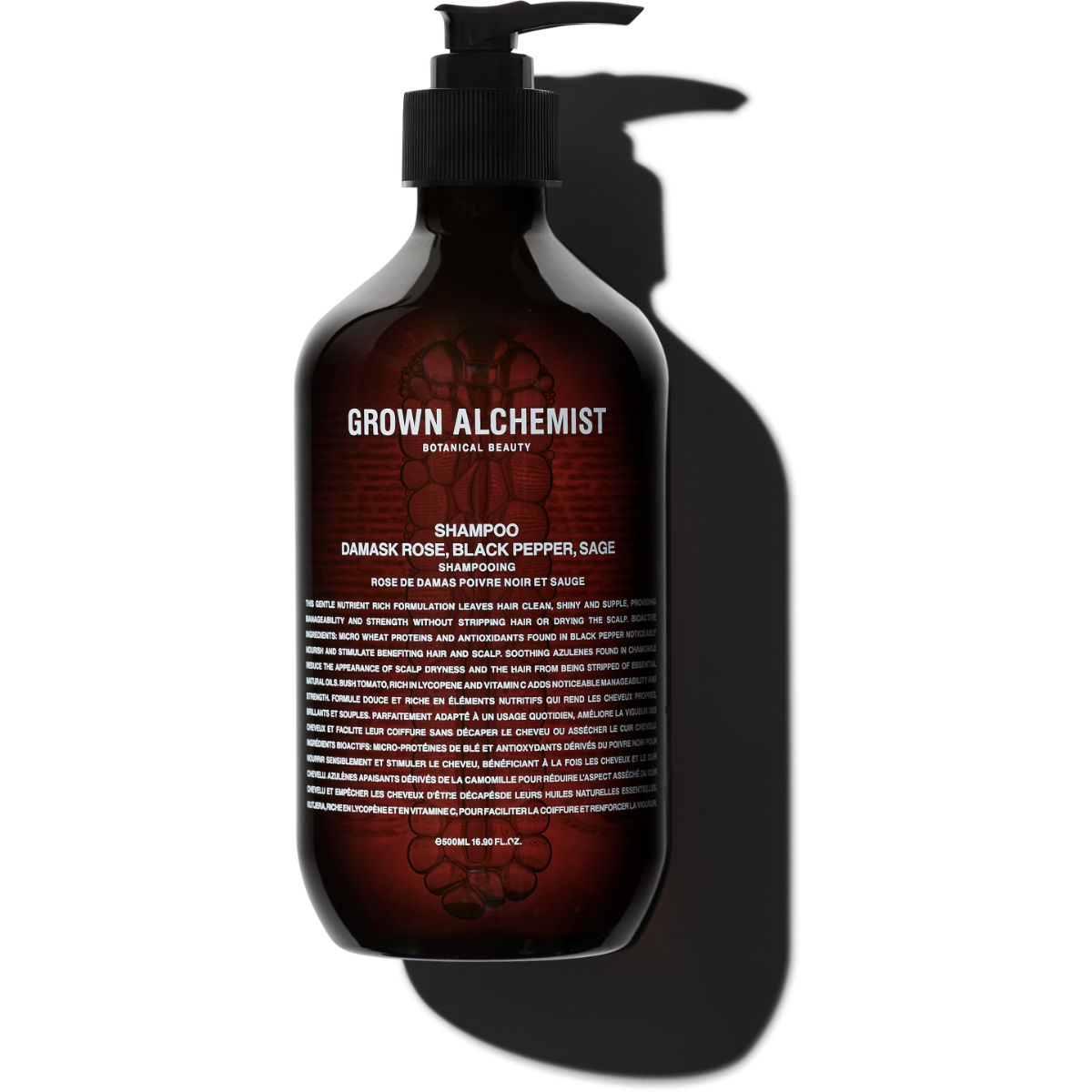 Grown Alchemist Shampoo Damask Rose, Black Pepper, Sage 500ml