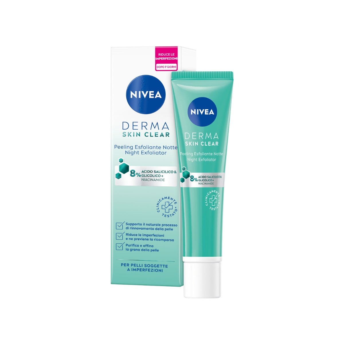 Nivea Derma Skin Clear Peeling Esfoliante Notte 40ml