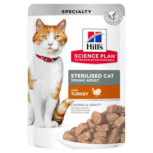 Hill's Science Plan Sterilised Cat Young E Adult Bocconcini Tacchino Per Gatti Bustina 85g