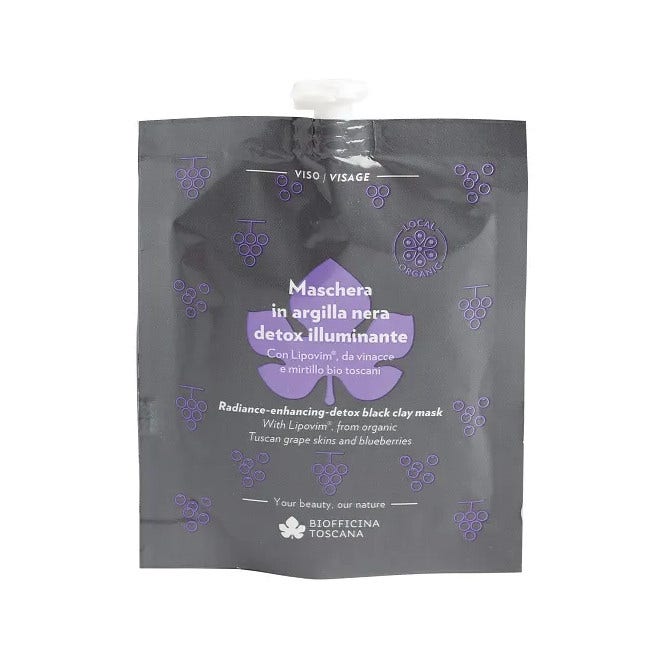 Biofficina Toscana Maschera Viso Argilla Nera Detox Illuminante 30g