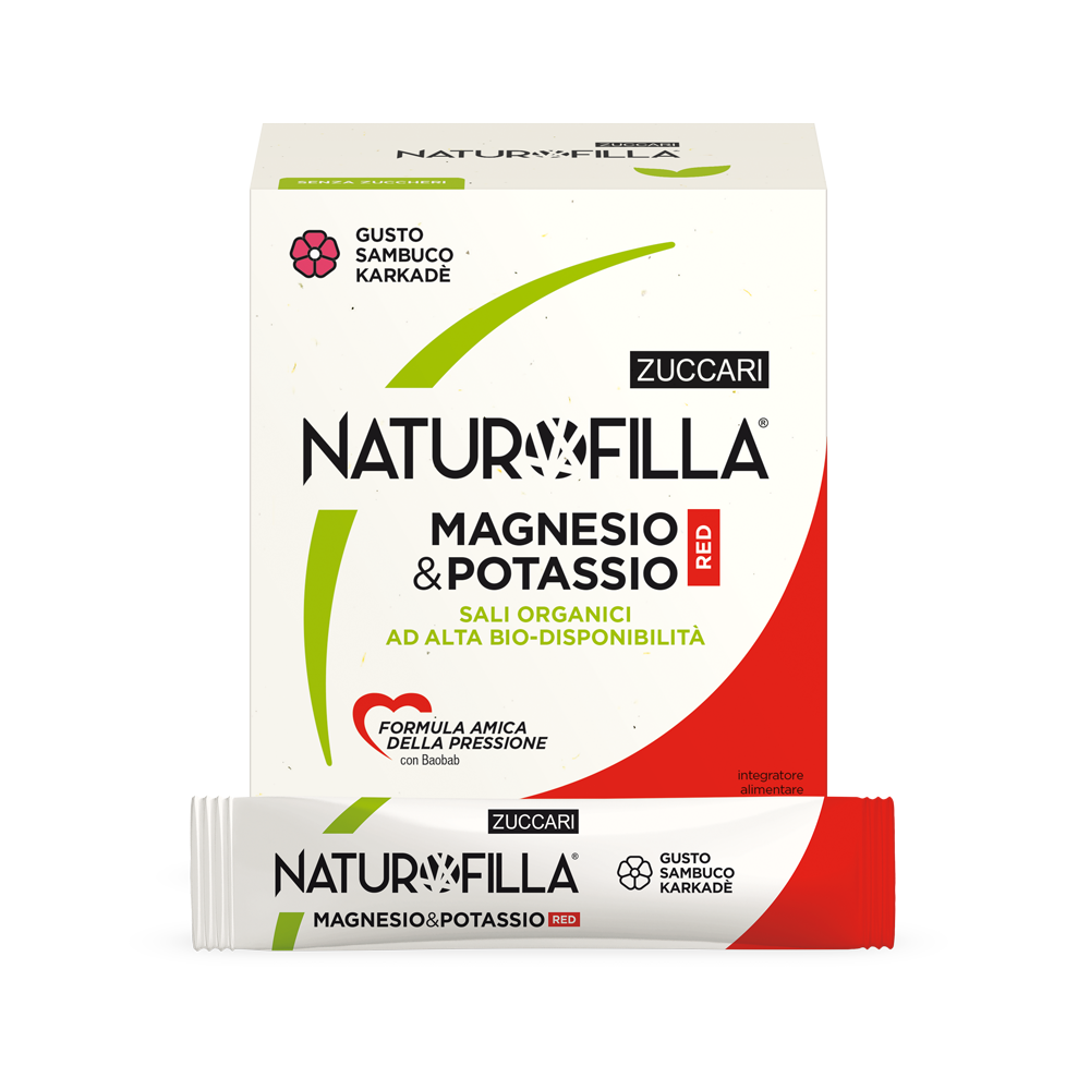 Naturofilla Magnesio E Potassio Red Gusto Sambuco E KarkadÈ 28 Stick