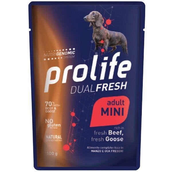 Prolife Smart Manzo E Oca Freschi Cibo Umido Per Cani Adulti Taglia Piccola Bustina 100g