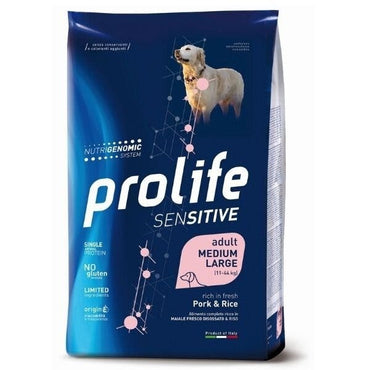 Prolife Sensitive Adult Medium/Large Pork & Rice Cibo Secco Per Cani Taglia Grande Sacco 2,5 kg