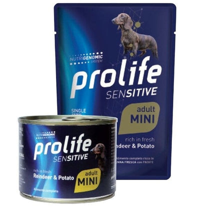 Prolife Sensitive Renne Con Patate Cibo Umido Per Cani Adulti Taglia Piccola Bustina 100g
