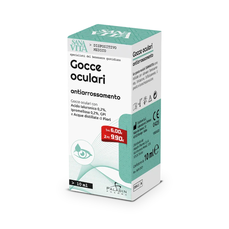 Sanavita Gocce Oculari Antiarrossamento 10ml