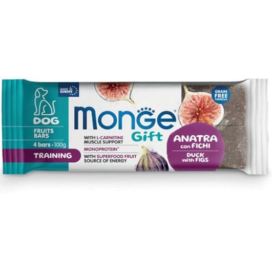 Monge Fruits Bars Training Barretta Per Cani Adulti Anatra Con Fichi 100g